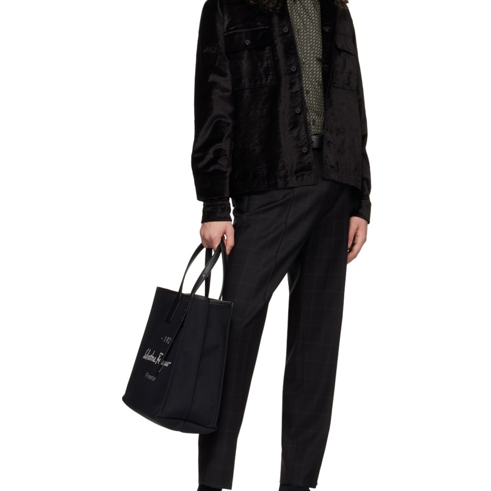 Salvatore Ferragamo Black Tote Bag made in Italy with dust bag - Picture 8 of 16